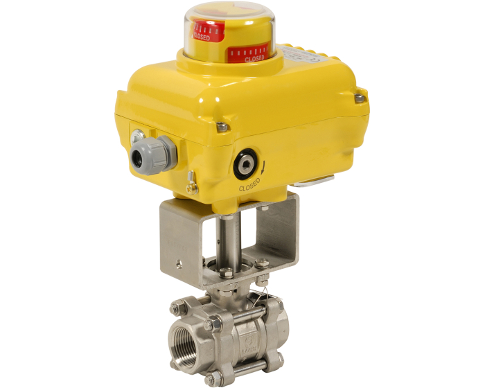 3 piece stainless steel ball valve 748XS BW 1/2'' + SA05 230V AC